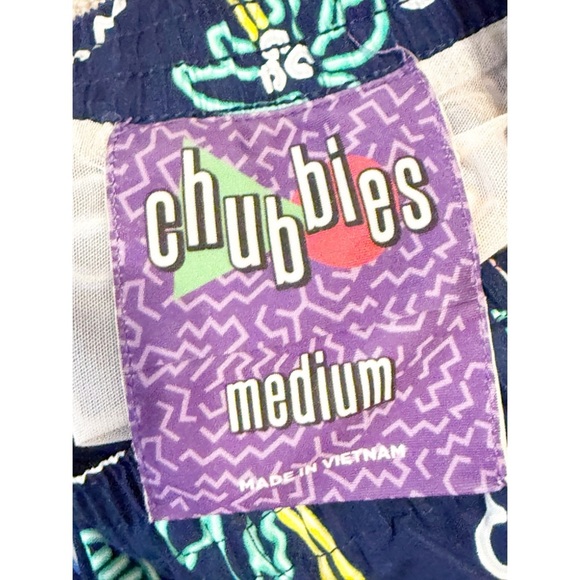 Chubbies Neon Lights Print Swim Shorts M - Picture 8 of 8